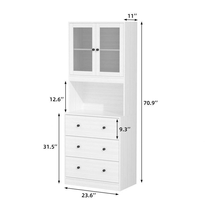 Beyaz Bambu Çok Amaçlı Dolap 180x60x40 cm - 92863