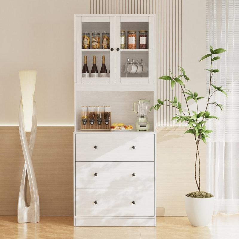 Beyaz Bambu Çok Amaçlı Dolap 180x60x40 cm - 92863