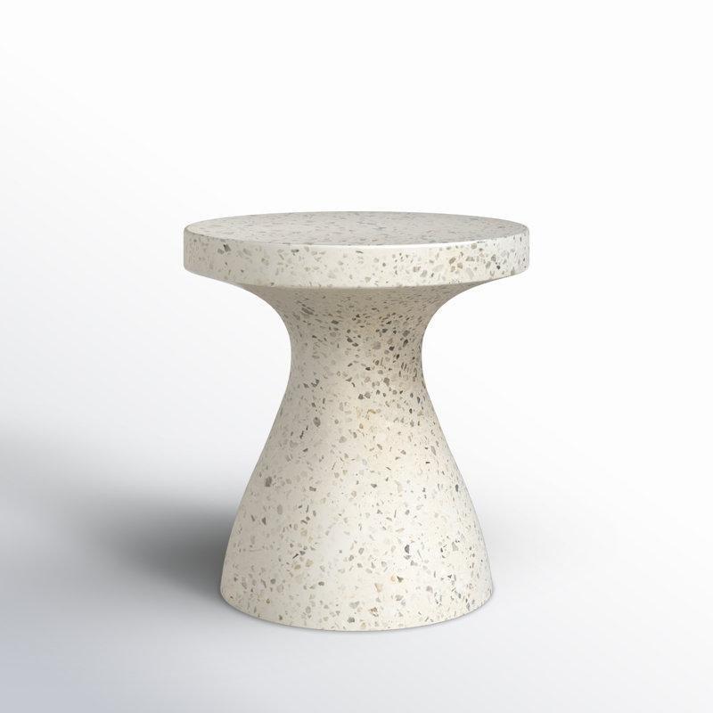 Beyaz Benekli Terrazzo Orta Sehpa 43 cm - 105700