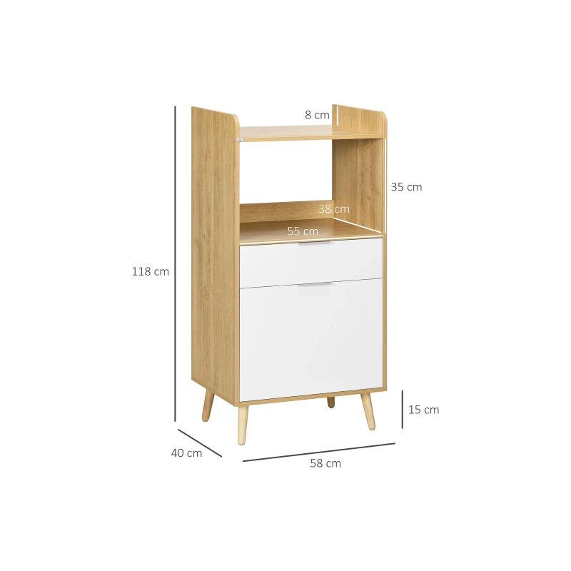 Beyaz Ceviz Çok Amaçlı Dolap 58x40x118 cm - 92581
