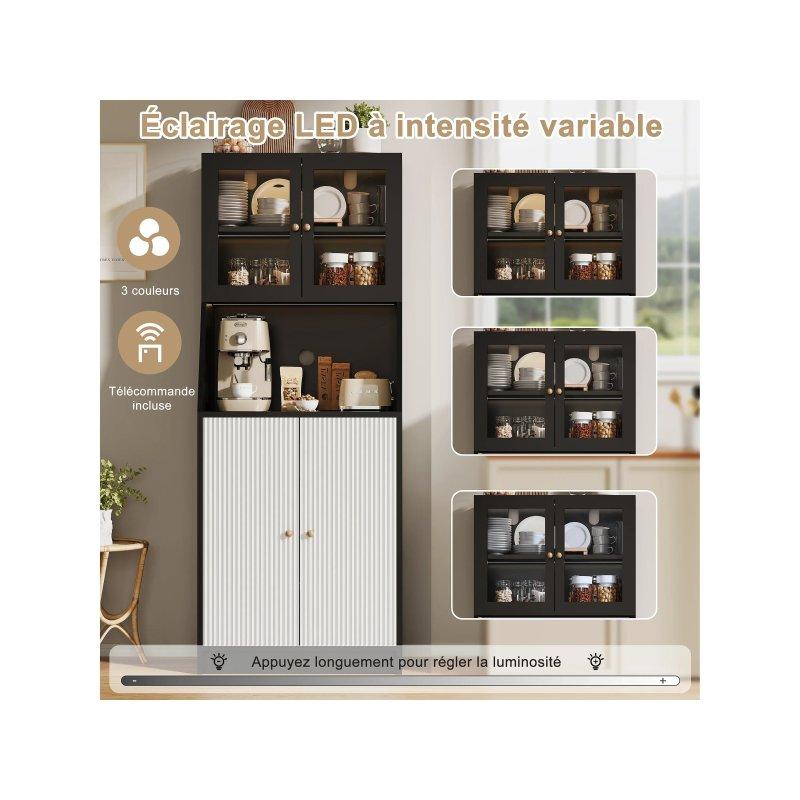 Beyaz Çok Amaçlı Dolap 70x40x180 cm LED Işıklı - 92404