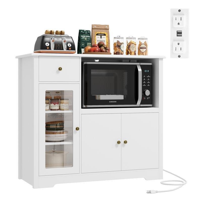 Beyaz Çok Amaçlı Dolap Şarj İstasyonlu 82cm x 90cm x 40cm - 92872