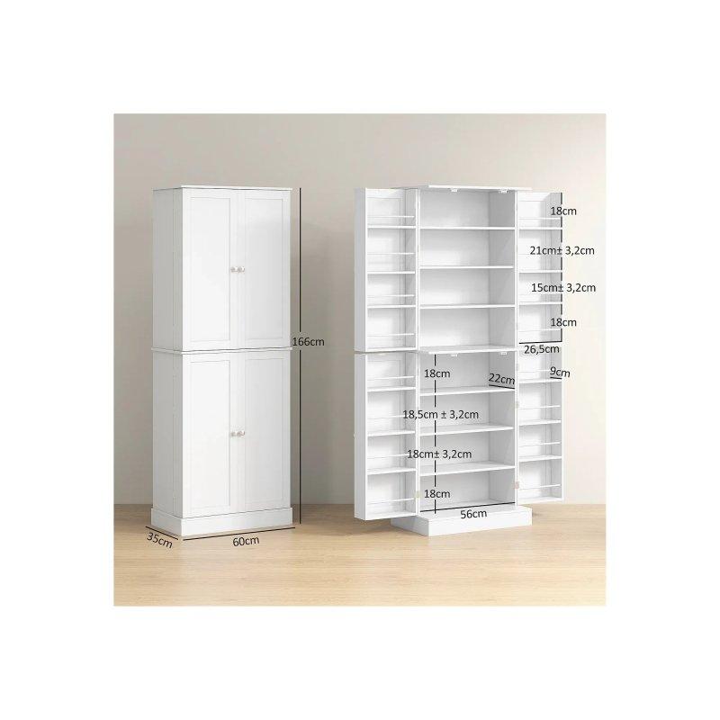 Beyaz Çok Amaçlı Mutfak Dolabı 60x35x166 cm - 92764