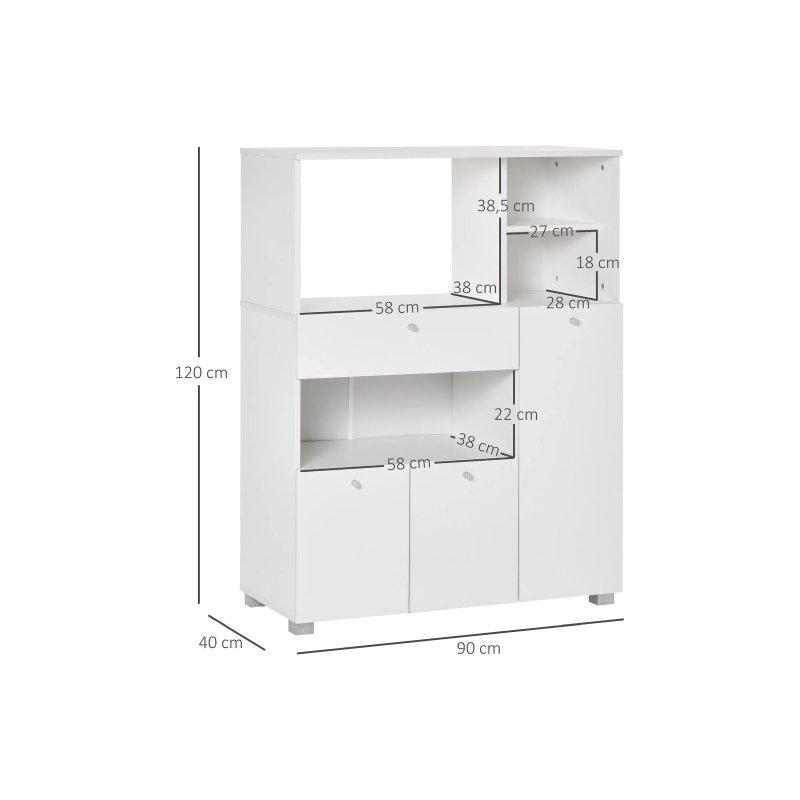 Beyaz Çok Amaçlı Mutfak Dolabı 90x40x120 cm - 92533