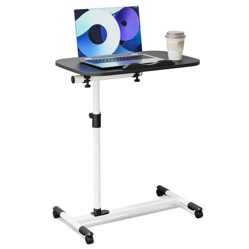 Beyaz Demir Tekerlekli Yükseklik Ayarlı Laptop Sehpası-61x39 cm - 113349