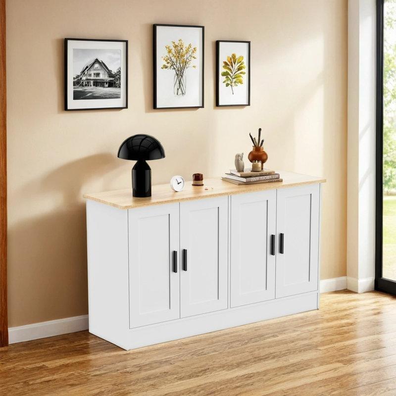 Beyaz Endüstriyel Ahşap Kahve Köşesi 135 cm - 100027