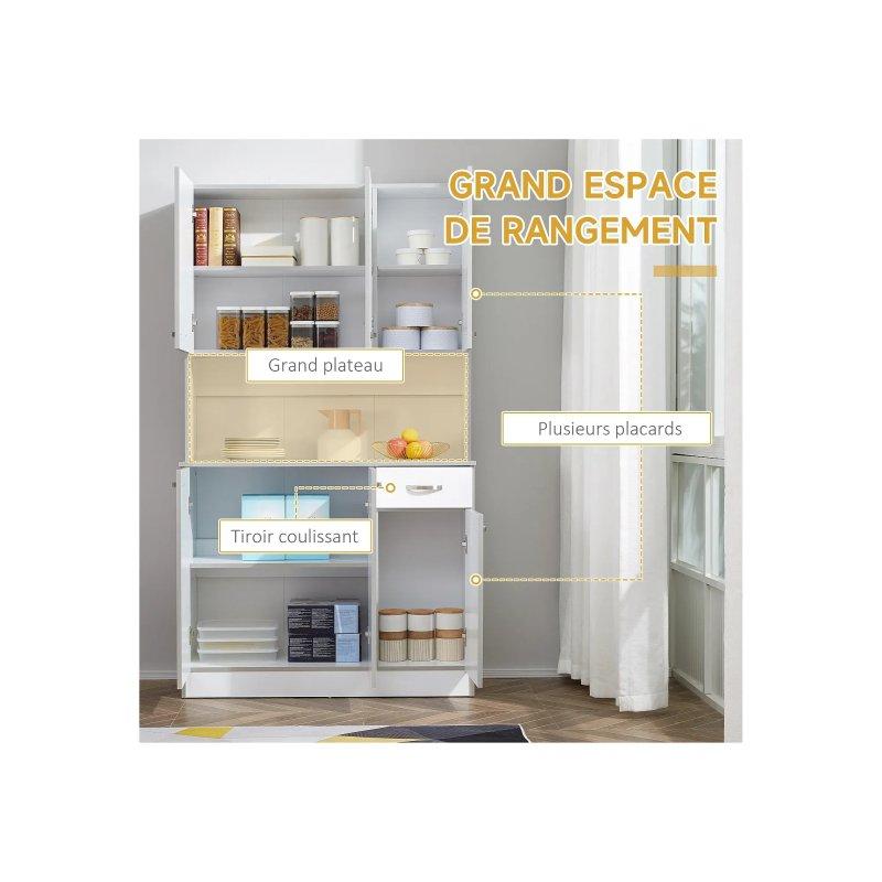 Beyaz Gri Çok Amaçlı Dolap 101x39x180 cm - 92470