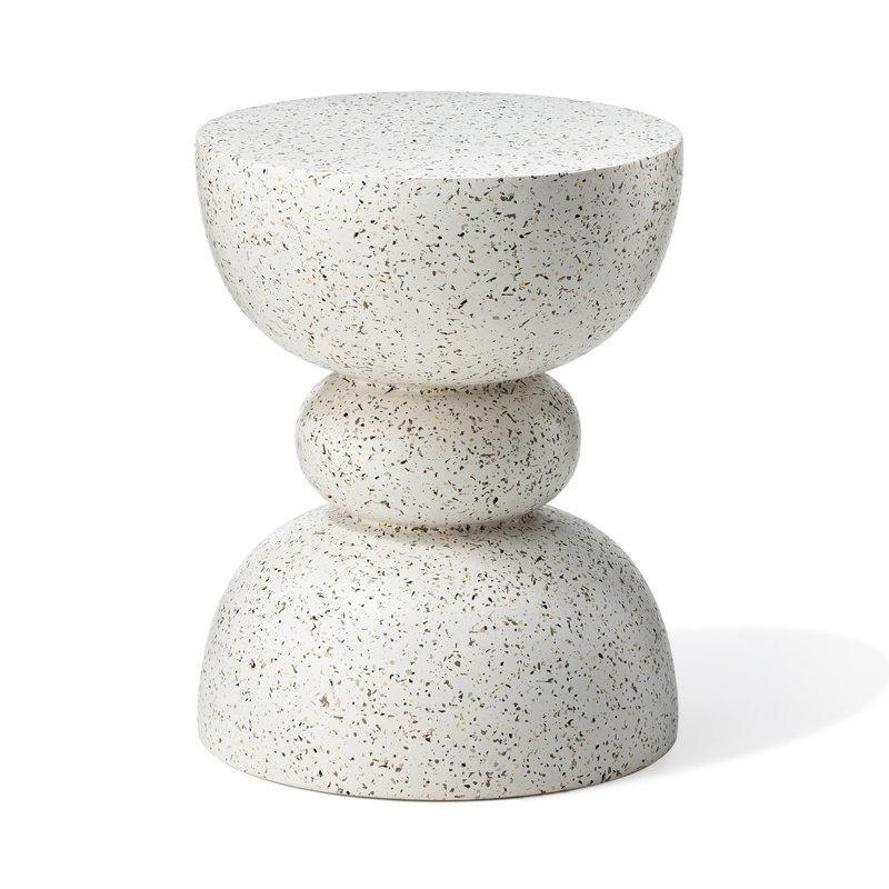 Beyaz Gri Terrazzo Orta Sehpa 44 cm - 105691