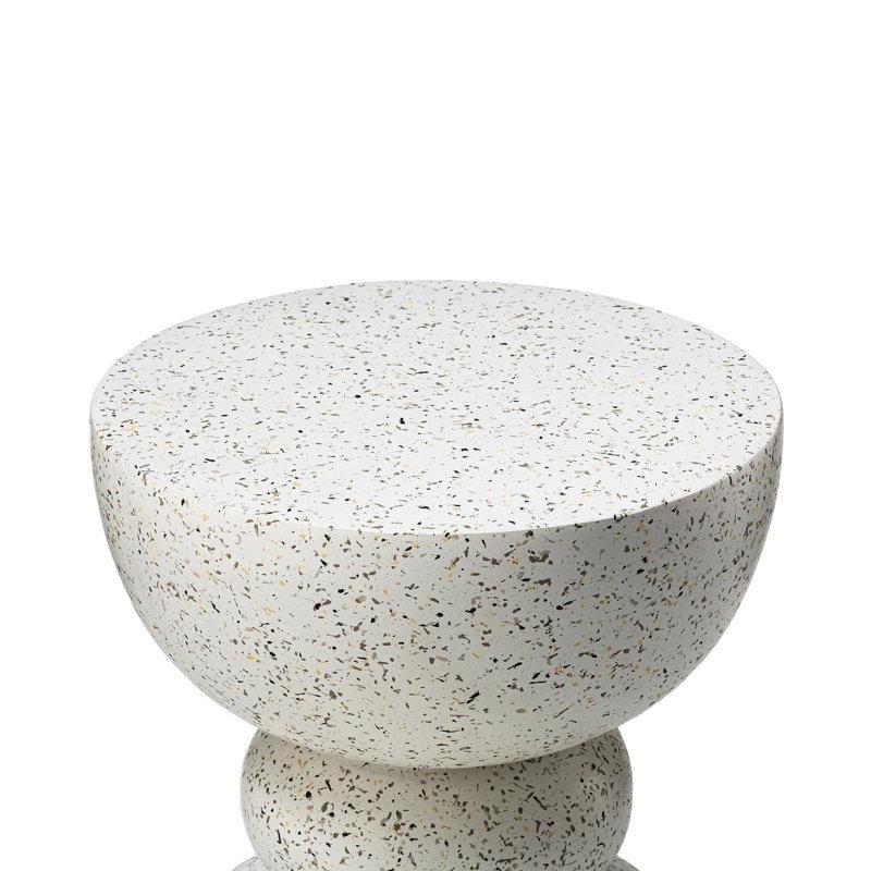 Beyaz Gri Terrazzo Orta Sehpa 44 cm - 105691