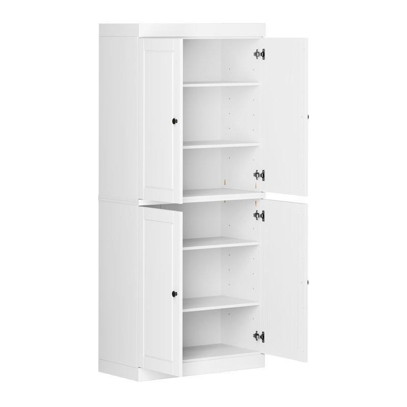 Beyaz Masif Ahşap Çok Amaçlı Dolap 81 cm x 182 cm x 39 cm - 93037