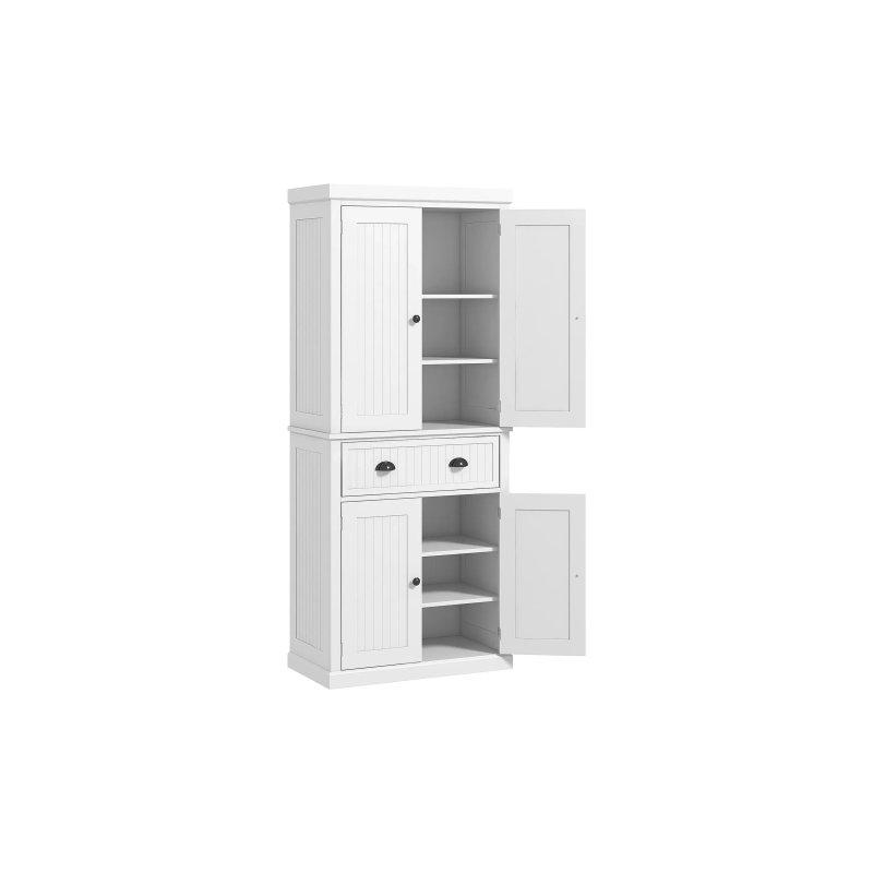 Beyaz MDF 76x40x183 cm Çok Amaçlı Dolap - 92332