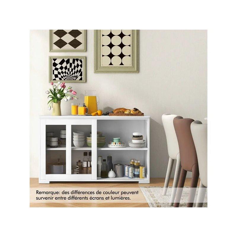 Beyaz MDF Çok Amaçlı Dolap 107x33x64 cm - 92305