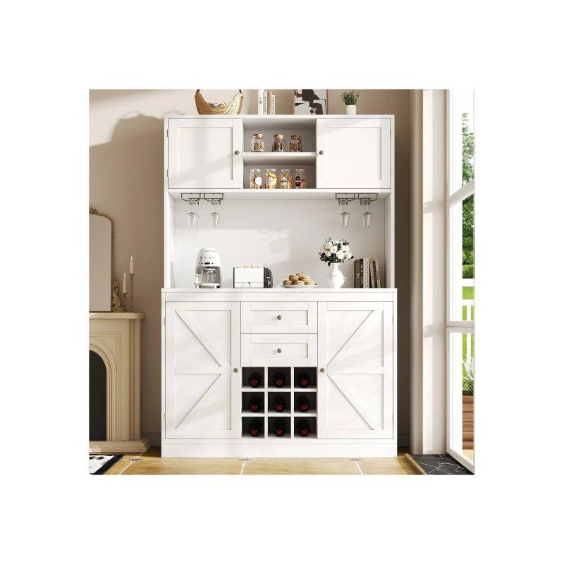 Beyaz MDF Çok Amaçlı Dolap 120x40x188 cm - 92356