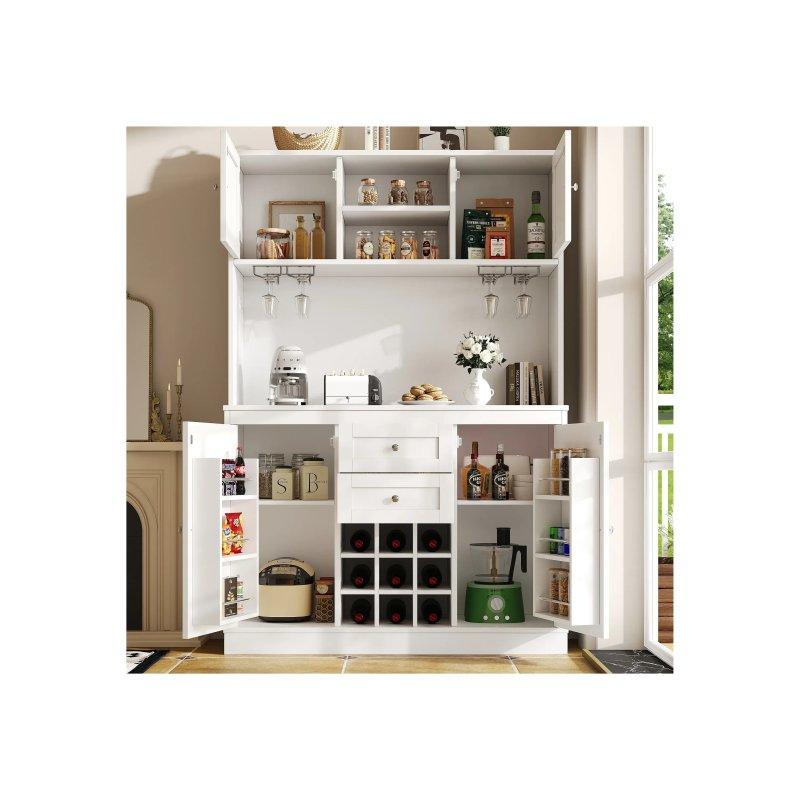 Beyaz MDF Çok Amaçlı Dolap 120x40x188 cm - 92356