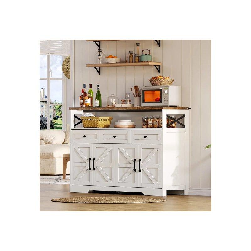 Beyaz MDF Çok Amaçlı Dolap 140x95x35 cm - 92668