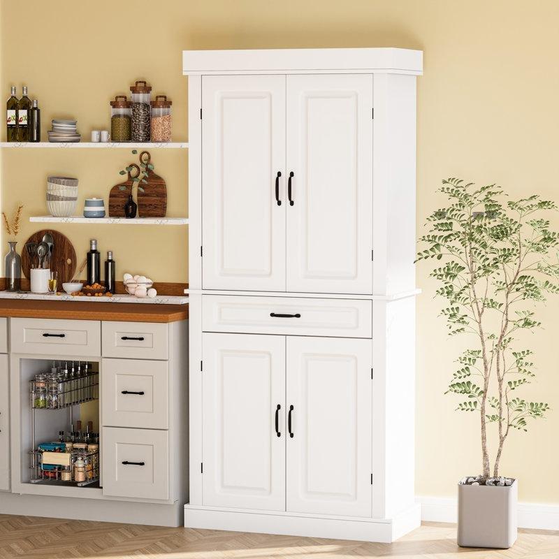 Beyaz MDF Çok Amaçlı Dolap 180x80x35 cm - 92980