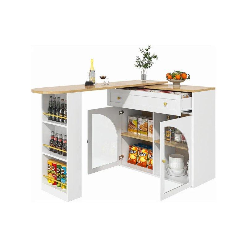 Beyaz MDF Çok Amaçlı Dolap 204x104x39 cm - 92590