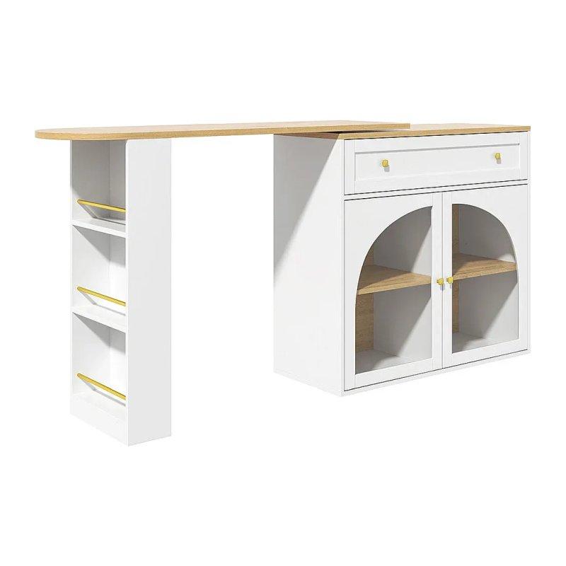 Beyaz MDF Çok Amaçlı Dolap 204x104x39 cm - 92590