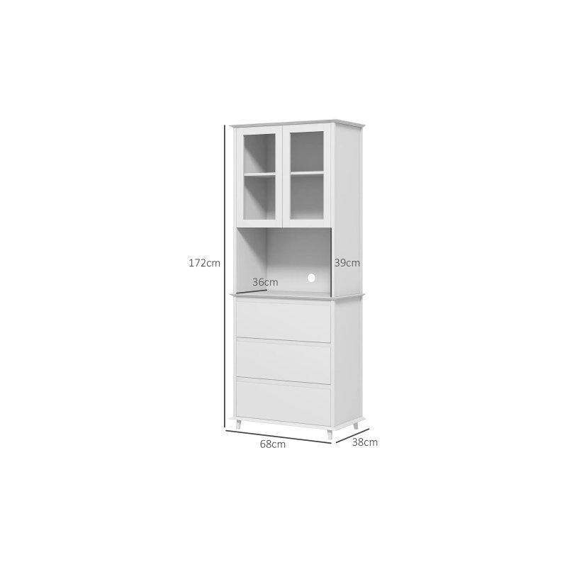 Beyaz MDF Çok Amaçlı Dolap 68x38x172 cm - 92320
