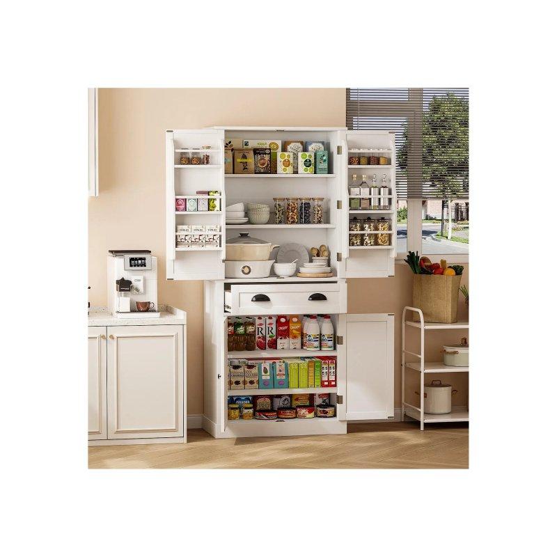 Beyaz MDF Çok Amaçlı Dolap 80x40x182 cm - 92593