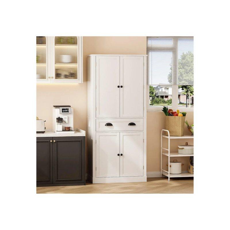 Beyaz MDF Çok Amaçlı Dolap 80x40x182 cm - 92593