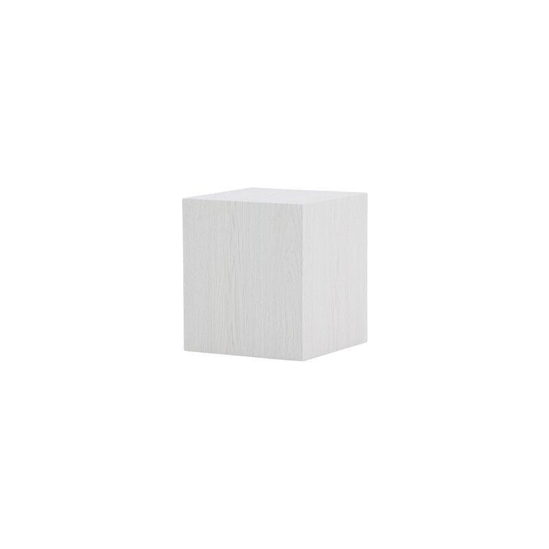 Beyaz MDF Minimalist İskandinav Yan Sehpa-40x40x45 cm - 112557