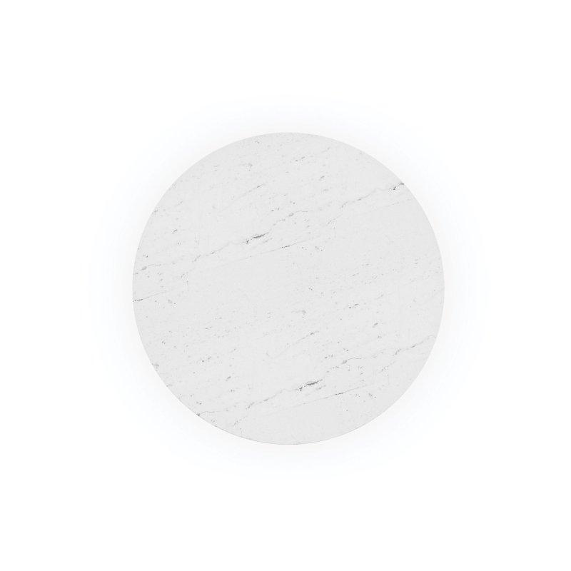 Beyaz Mermer Masa Ceviz Kaide 152 cm - 91573