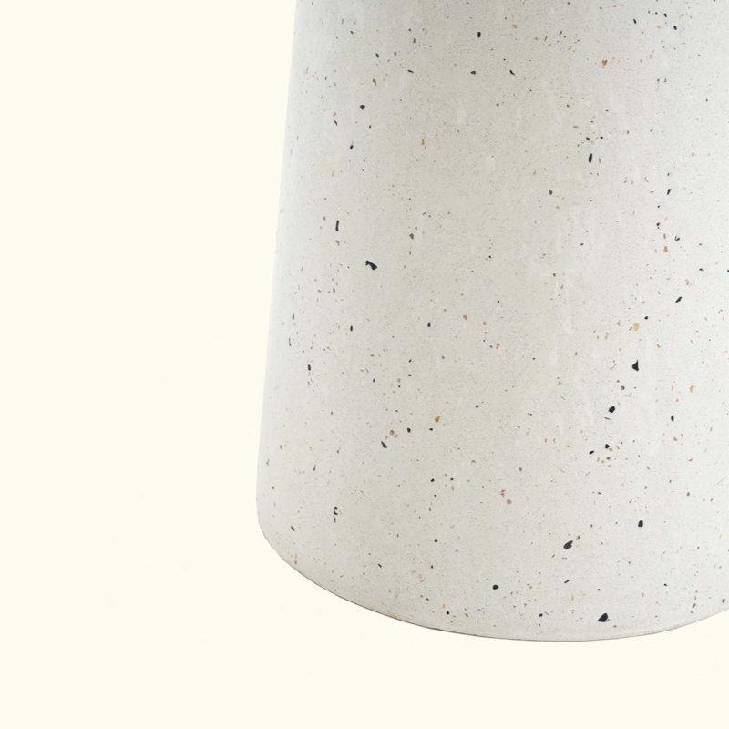 Beyaz MGO Terrazzo Orta Sehpa 62x48x48 cm - 105634