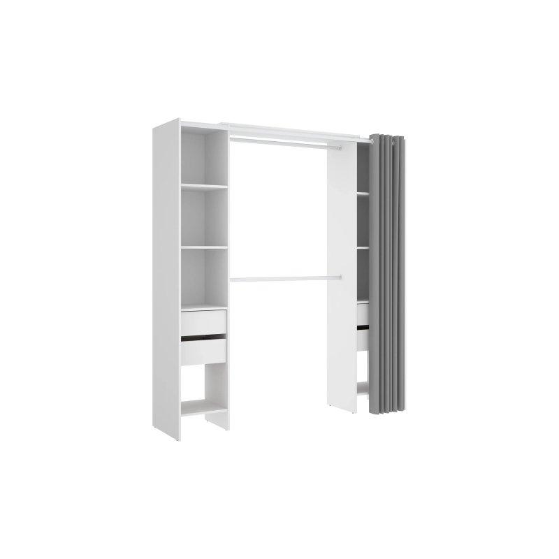 Beyaz Perdeli Gardrop 110-178 cm - 90358