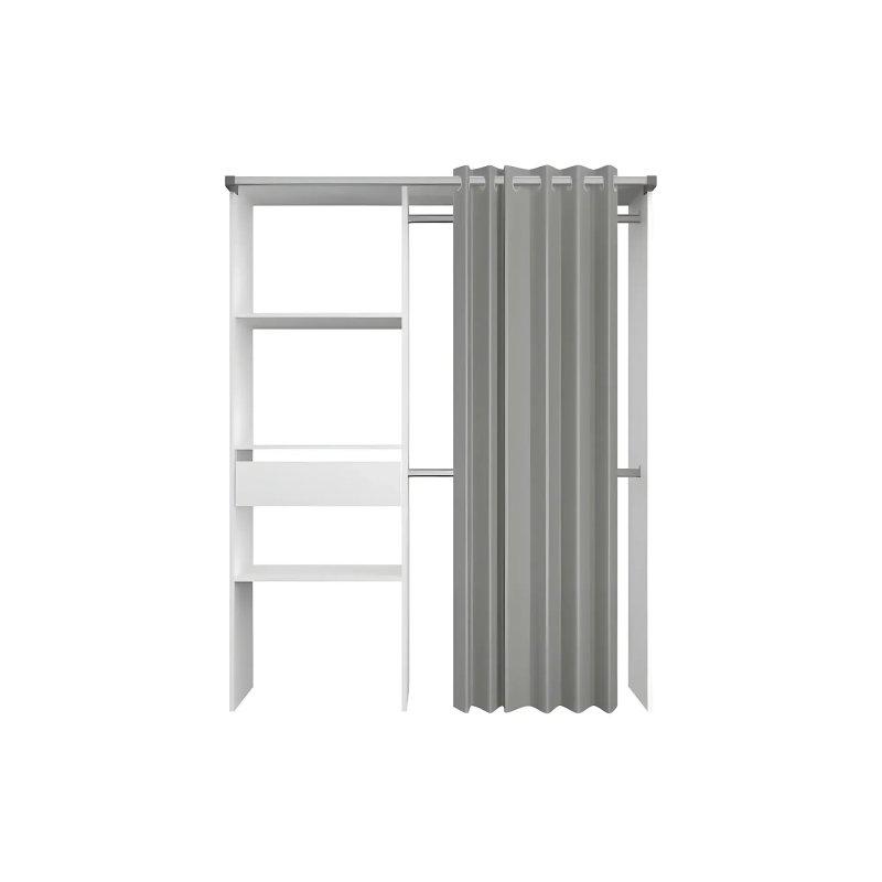 Beyaz Perdeli Gardrop 144 cm x 182 cm x 48 cm - 90316