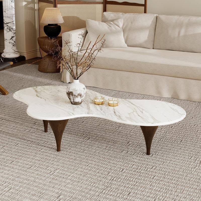 Beyaz Porselen Orta Sehpa 140x78x36 cm - 105877