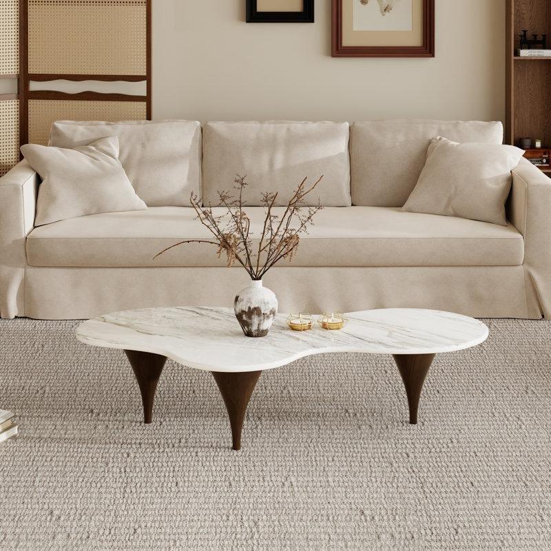 Beyaz Porselen Orta Sehpa 140x78x36 cm - 105877