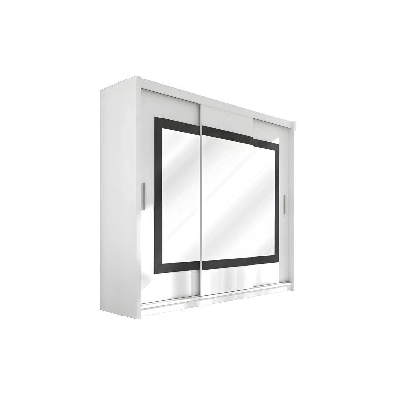 Beyaz Sürgülü Gardrop Aynalı 250x215 cm - 90571
