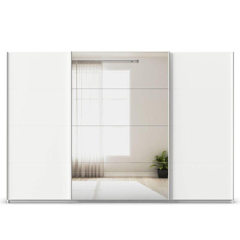 Beyaz Sürgülü Gardrop Aynalı Kapı 315x210x62 cm - 90925