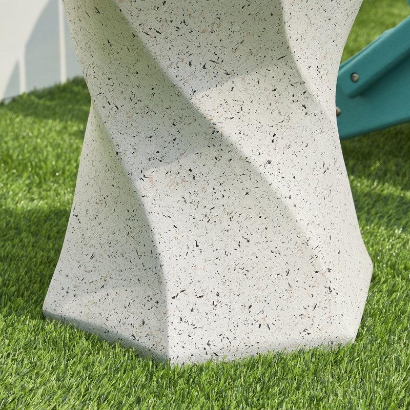 Beyaz Terrazzo Orta Sehpa 45 cm - 105655