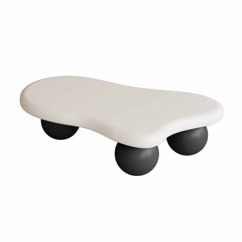 Beyaz Top Ayaklı Orta Sehpa 35 cm - 105979