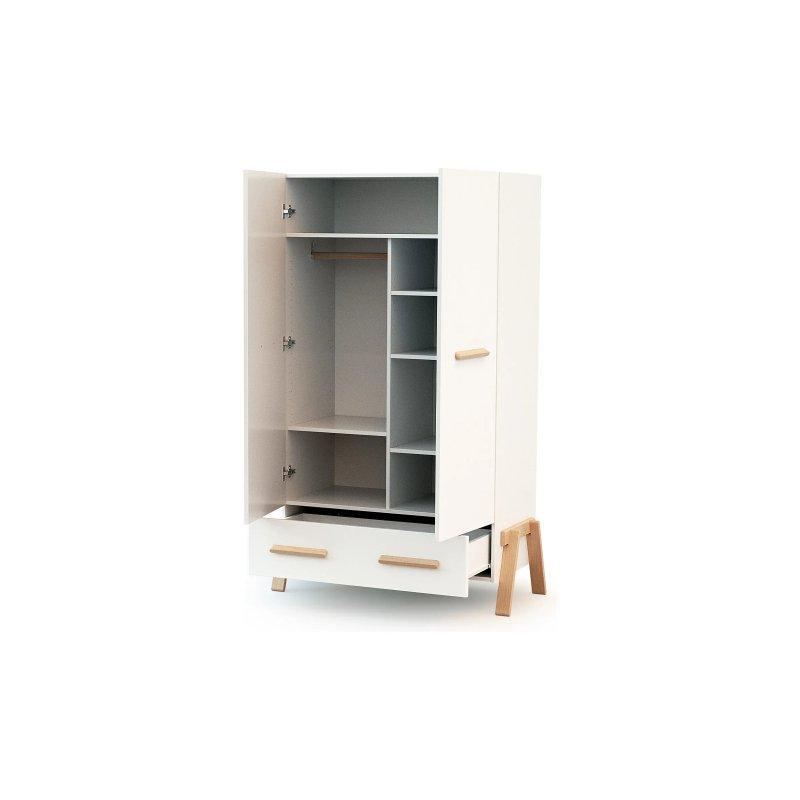 Beyaz ve Ceviz Renkli Çocuk Gardrop 108x53x176 cm - 90202