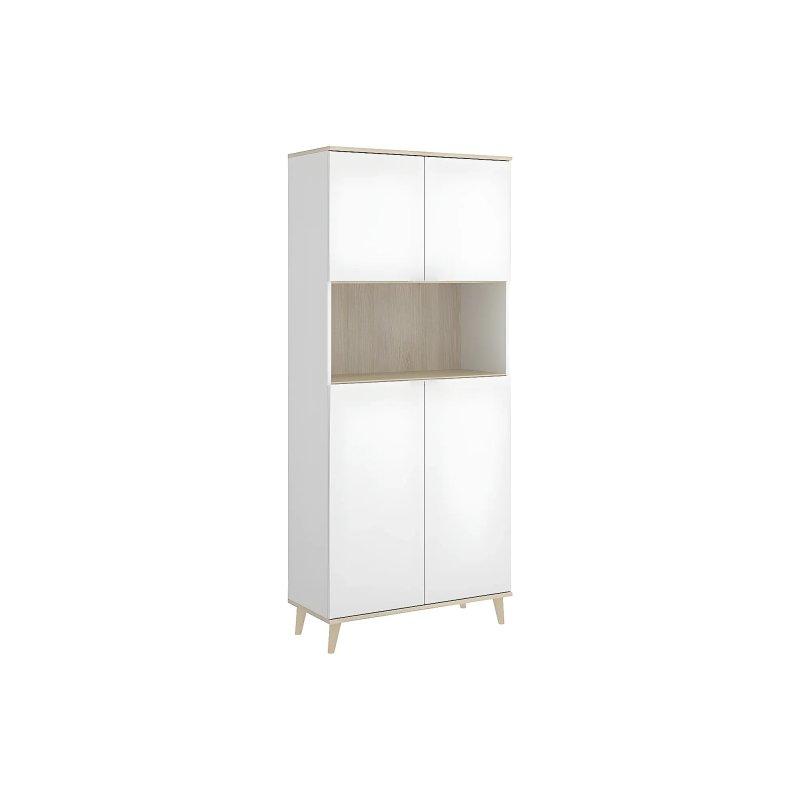 Beyaz ve Meşe Çok Amaçlı Dolap 80x189 cm - 92761