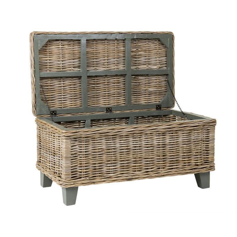 Bohem Orta Sehpa Hasır 94x51x46 cm Kahverengi Gri - 105244