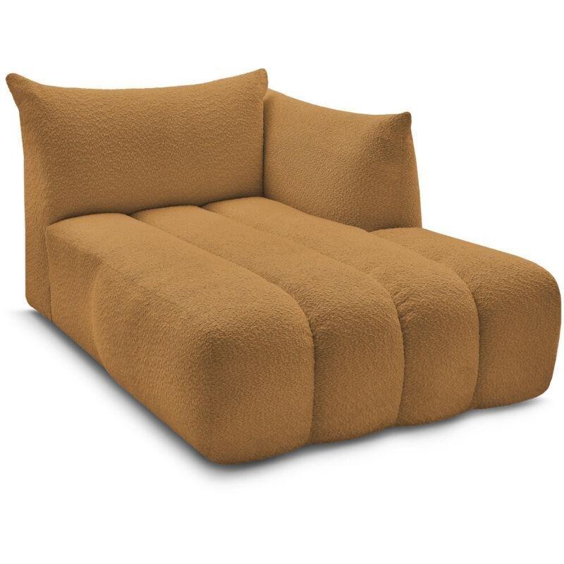 Bouclette Kumaş Sağ Köşe Tek Kişilik Dinlenme Koltuğu 83/151 x 112 x 90 cm Sarı - 109004