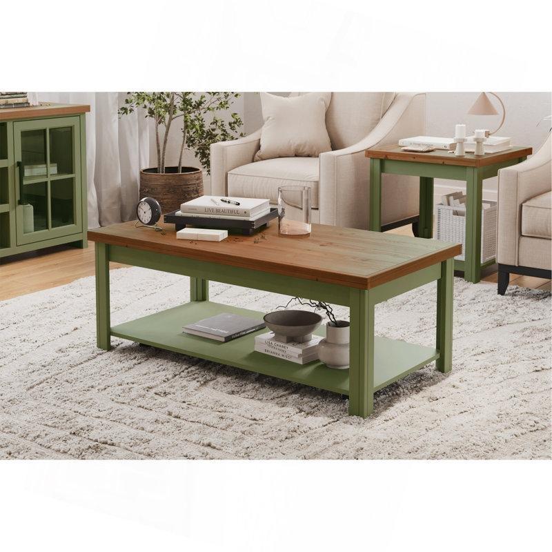 Brixham Dikdörtgen Orta Sehpa 122 cm Ahşap İki Tonlu - 104389