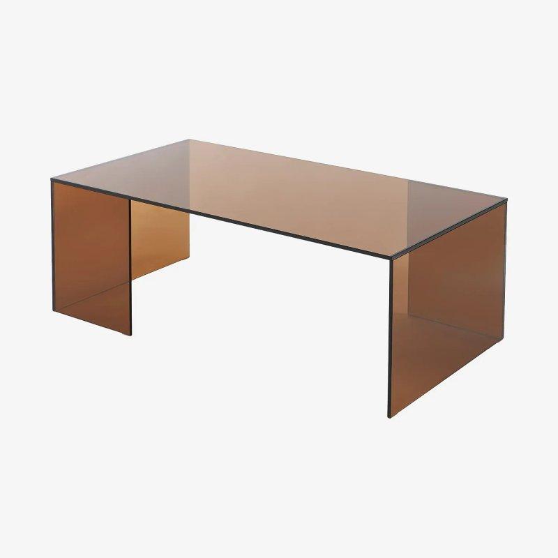 Cam Orta Sehpa 115x60 cm Marron Ambré - 103667