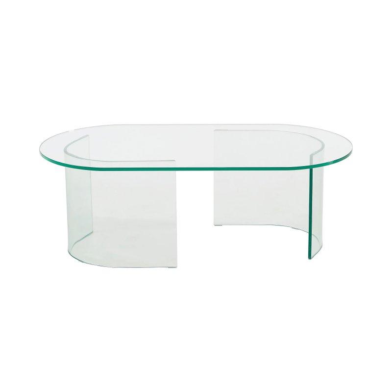 Cam Orta Sehpa Şeffaf Eğimli 115x60 cm - 102651