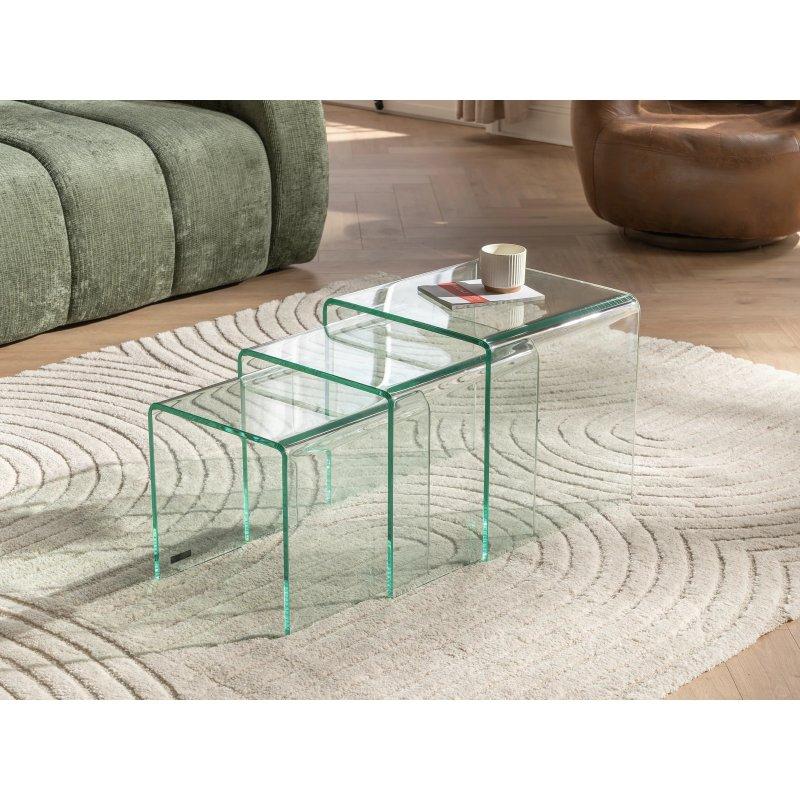 Cam Zigon Orta Sehpa 42x42 cm - 102612 Cam Zigon Orta Sehpa 42x42 cm - 102612