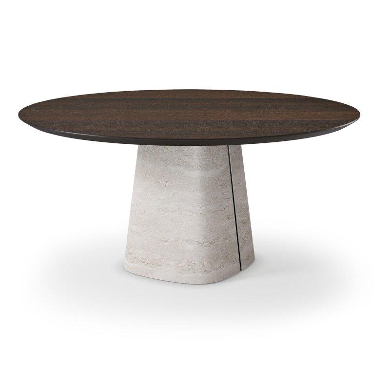 Canaletto Ceviz ve Seramik Yuvarlak Masa 140-180 cm - 89383