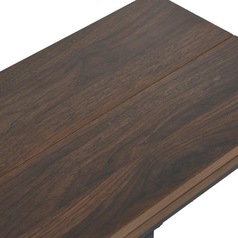 Ceviz Desenli MDF Katlanır Tablalı C Ayaklı Laptop Sehpası-31x61x49 cm - 113331