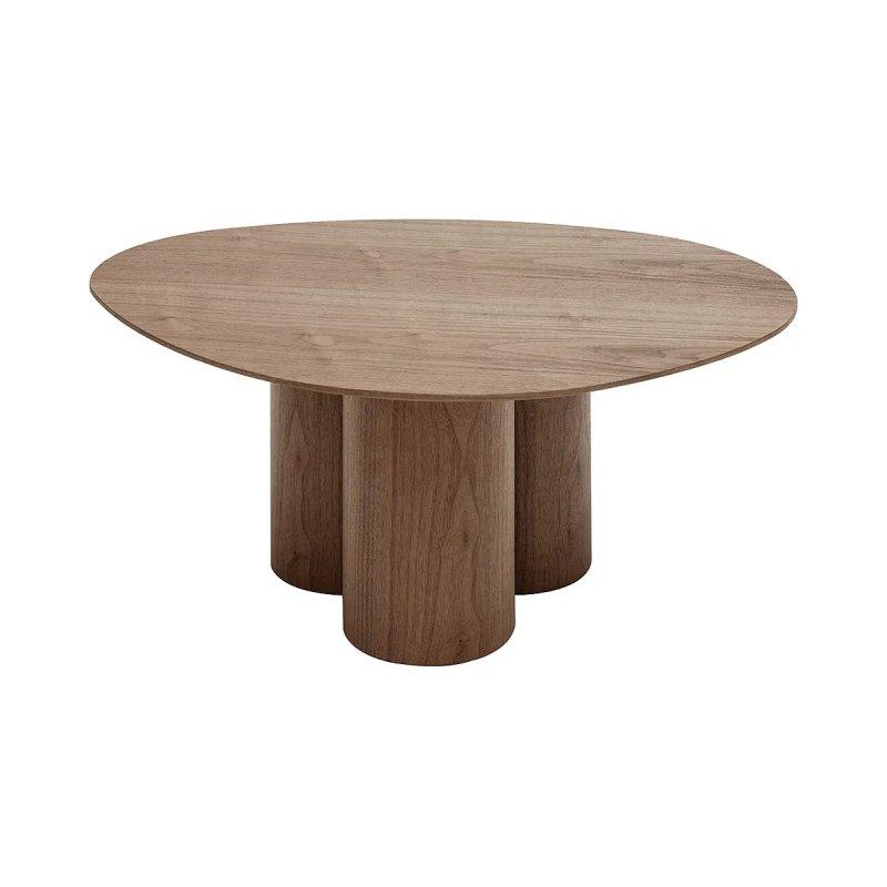 Ceviz Endüstriyel Ahşap Oval Orta Sehpa 78x61 cm - 102216