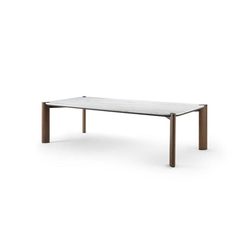Ceviz Gövdeli Beyaz Mermer Masa 230x120 cm - 91714