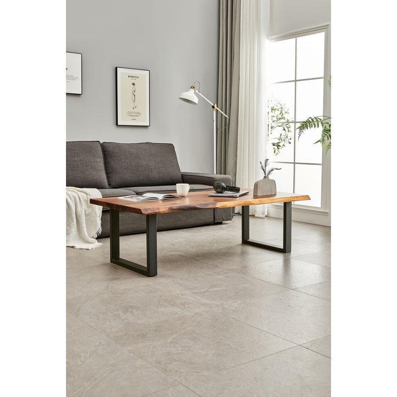 Ceviz Masif Ahşap Live Edge Büyük Orta Sehpa 46x24 cm - 104068