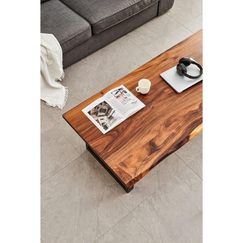 Ceviz Masif Ahşap Live Edge Büyük Orta Sehpa 46x24 cm - 104068
